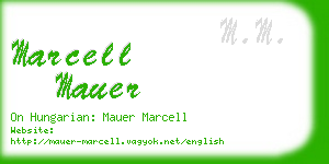 marcell mauer business card